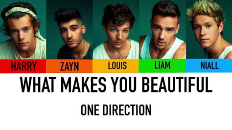 What Makes You Beautiful One Direction Colour Coded Lyrics Youtube