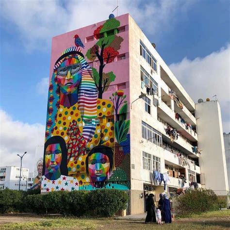 An awesome mural by @okudart in Casablanca, Morocco for @nobuloart ...