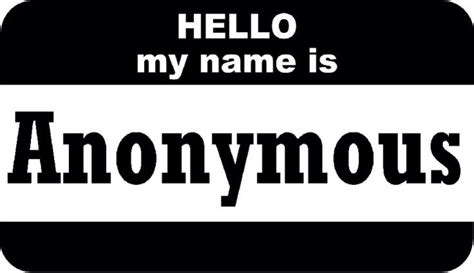 Hello My Name Is Anonymous Anonymous Art Of Revolution