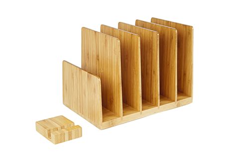Galleon Kenley Desktop Organizer Bamboo Wood File And Folder Sorter