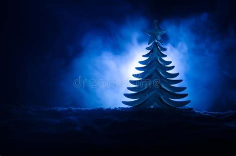 Christmas Background With Snowy Fir Trees Snow Covered Christmas Tree