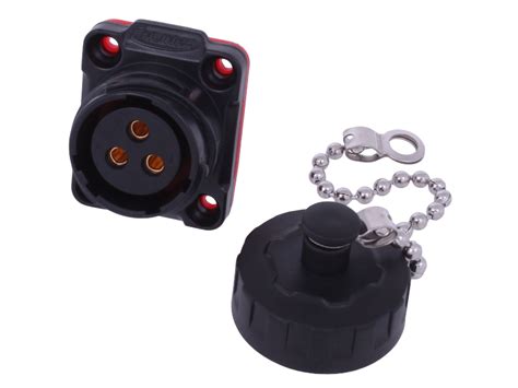 Ip67 Waterproof 3 Pin Panel Mount Connector Socket 12 Volt Planet