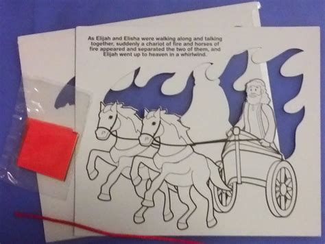 Petersham Bible Book And Tract Depot Colour Your Own Elijah Chariot