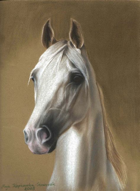 Soft Pastel Arabian Horse Art