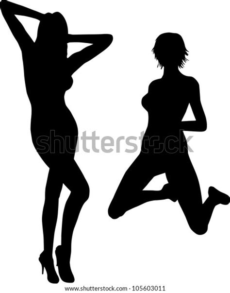 Silhouettes Sexy Girls Stock Vector Royalty Free 105603011 Shutterstock