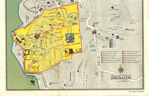 City Map Of Jerusalem Israel