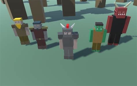 3d Model Blocky Customizable Characters Minecraft Style Vr Ar Low