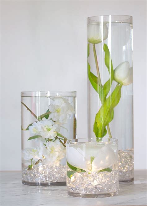 Glass Cylinder Vase Clear Glass Wedding Centerpieces Flower Centerpieces