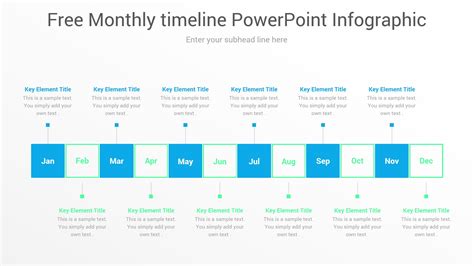 Free Monthly timeline PowerPoint Infographic | CiloArt