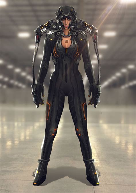 By Hunter Liang Mech Suit Female Character Design Sci Fi Armor Concept