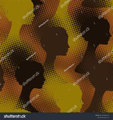 Multicultural Society Multicultural Holiday Seamless Background Stock