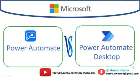 Microsoft Power Automate Versus Microsoft Power Automate Desktop Youtube