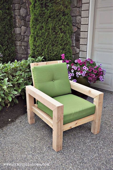 It is a kind of chair that is made of wood. DIY Modern Rustic Outdoor Chair - Gray Table Home ...