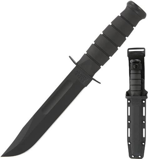 Ka Bar Black 7 Straight Edge Fixed Blade Knife With Kydex Sheath 1213