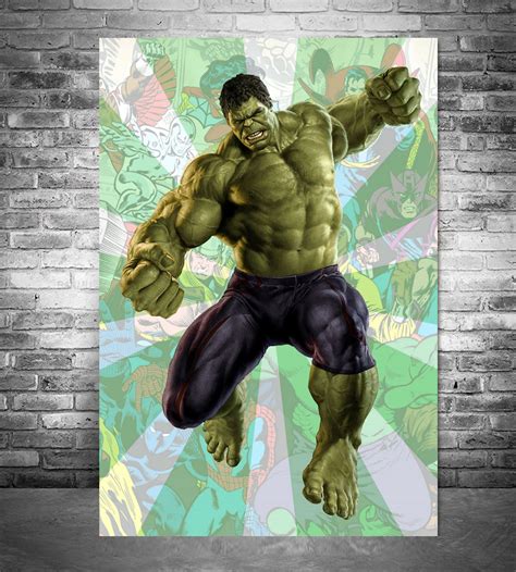 The Incredible Hulk Wall Art Printed Box Canvas Or Poster Etsy Uk