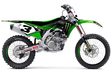 The team will be equipped with. AOMC.mx: 2018 Monster Energy Kawasaki Graphics KX250F 09-12