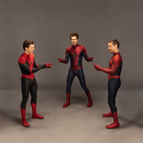 Tom Holland Andrew Garfield And Tobey Maguire Spider Man No Way