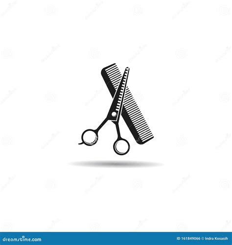 Scissors And Comb Logo Vector Icon Illustration Stock Vector