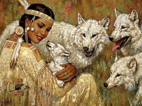 Native American Wolf Art Wallpapers Free Download