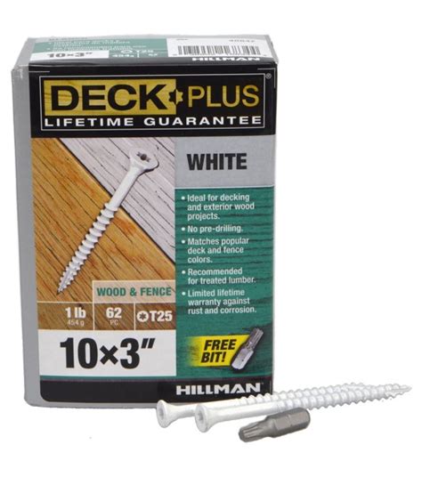 Hillman 10 X 3 Deck Plus White Deck Screws 1 Lb Wilco Farm Stores