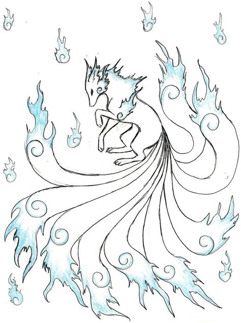 tribal nine tailed fox tattoos - Google Search Mythical Creatures Art