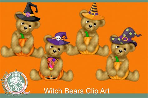 Witch Bears Clip Art
