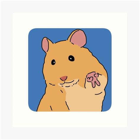Gyaru Peace Cute Hamster Meme Art Print For Sale By Jebi Garden
