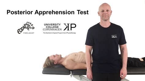 Shoulder Posterior Apprehension Test Youtube