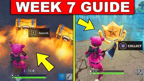 Dusty divot's treasure map points to a nearby location for easy battle stars. Fortnite WEEK 7 CHALLENGES GUIDE! - FOLLOW THE TREASURE ...