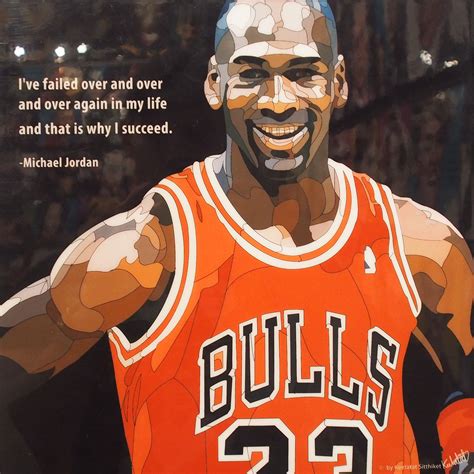 Michael jordan quote poster, canvas for wall art decor, gym, kids, gift, home living, bedroom, office decorations with citation. Michael Jordan Poster "I've failed over and over.." - Infamous Inspiration