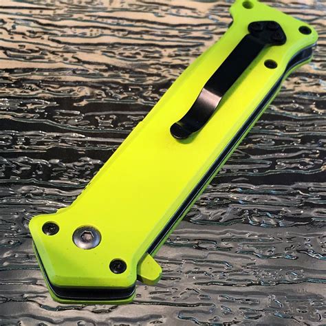 8 z hunter zombie spring assisted green handle stiletto joker knife