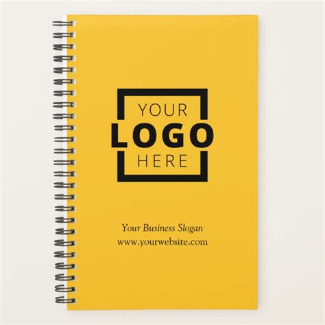 Custom Company Logo Business Promotional Yellow Planner