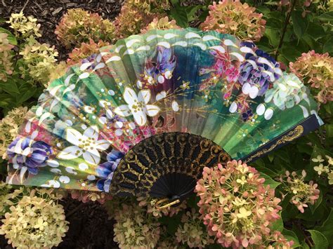 French Style Hand Held Fan Gold Glitter Floral Design Wedding Etsy