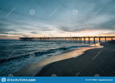 The Balboa Pier At Sunset In Newport Beach Orange County California