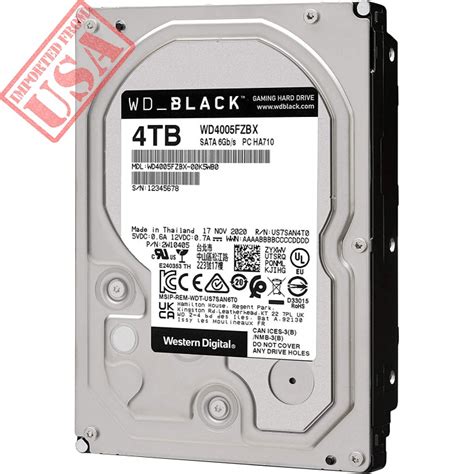 western digital 4tb wd black performance internal hard drive hdd 7200 rpm sata 6 gb s 256 mb