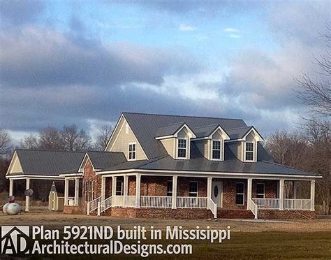 Plan 5921nd Country Home Plan With Wonderful Wrap Around Porch House