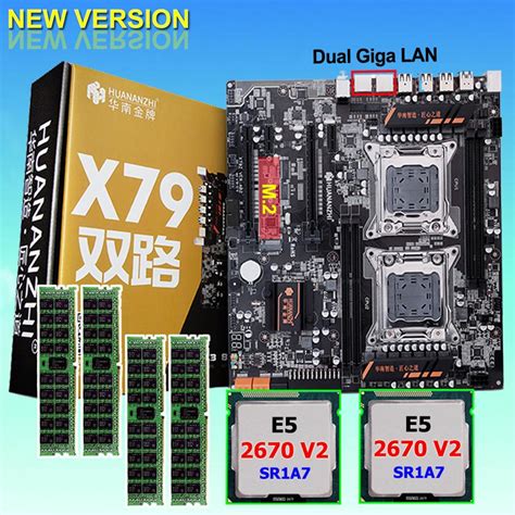 Huananzhi X79 4d Dual Cpu Placa Base Con M2 Nvme Ssd Ranura 2 Cpu