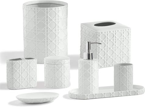 Buy Kassatex 8 Piece Bath Accessory Set Rattan Bath Accessories