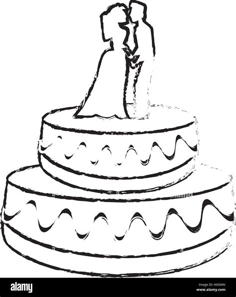 How To Draw A Wedding Cake