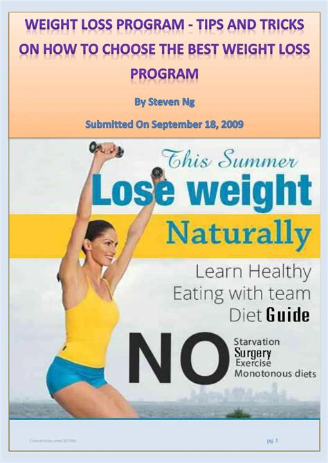 Weight Loss Program Tips And Tricks On How To Choose The Best Weight