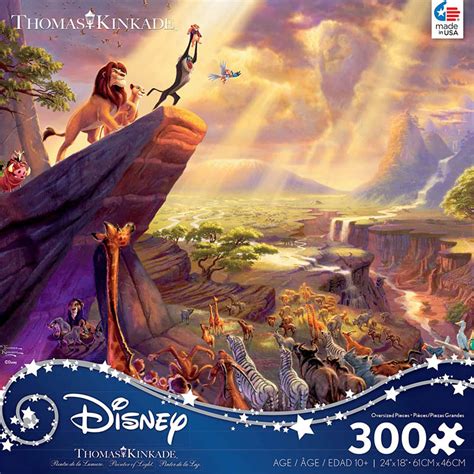 Lion King Puzzle Thomas Kinkade Disney Collection 300 Oversized