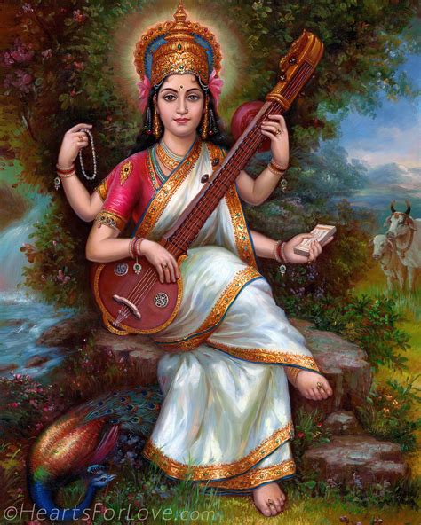 Goddess Saraswati Fine Art Print Etsy In 2020 Saraswati Devi Hindu