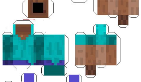 Minecraft Steve Paper Template Minecraft Papercraft Printable Character