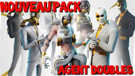 Fortnite Nouveau Pack Agents Doubles New Dual Agents Bundle Skin Set Youtube