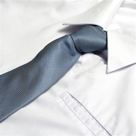 White Shirt With Blue Tie Stock Image Image Of Clothing 46742171