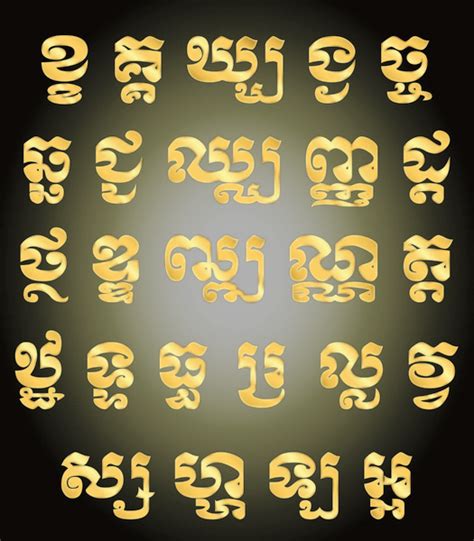 Khmer Alphabet Vectors Images Graphic Art Designs In Editable Ai Eps