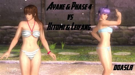 dead or alive 5 last round [tag match] ayane phase 4 vs hitomi leifang hot summer costumes