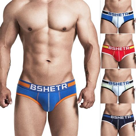 Bshetr Sexy Men Underwear U Convex Pouch Slip Cueca Male Panties Mens Gay Cotton Briefs Mens