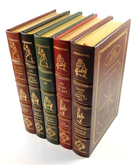 Easton Press Baseball Hall Of Fame Library Books In 27 Leather Bound