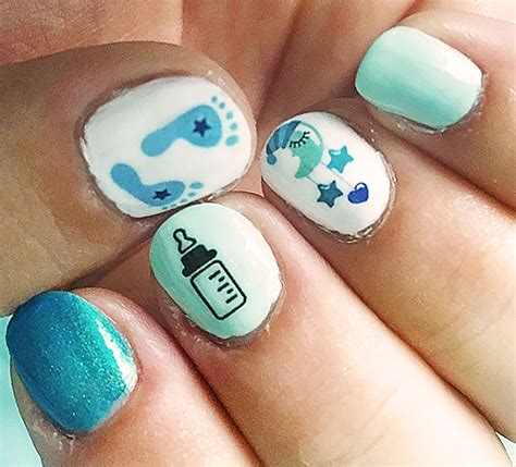 Its A Boy Baby Shower Nail Art Decals Baby Shower Nails Baby